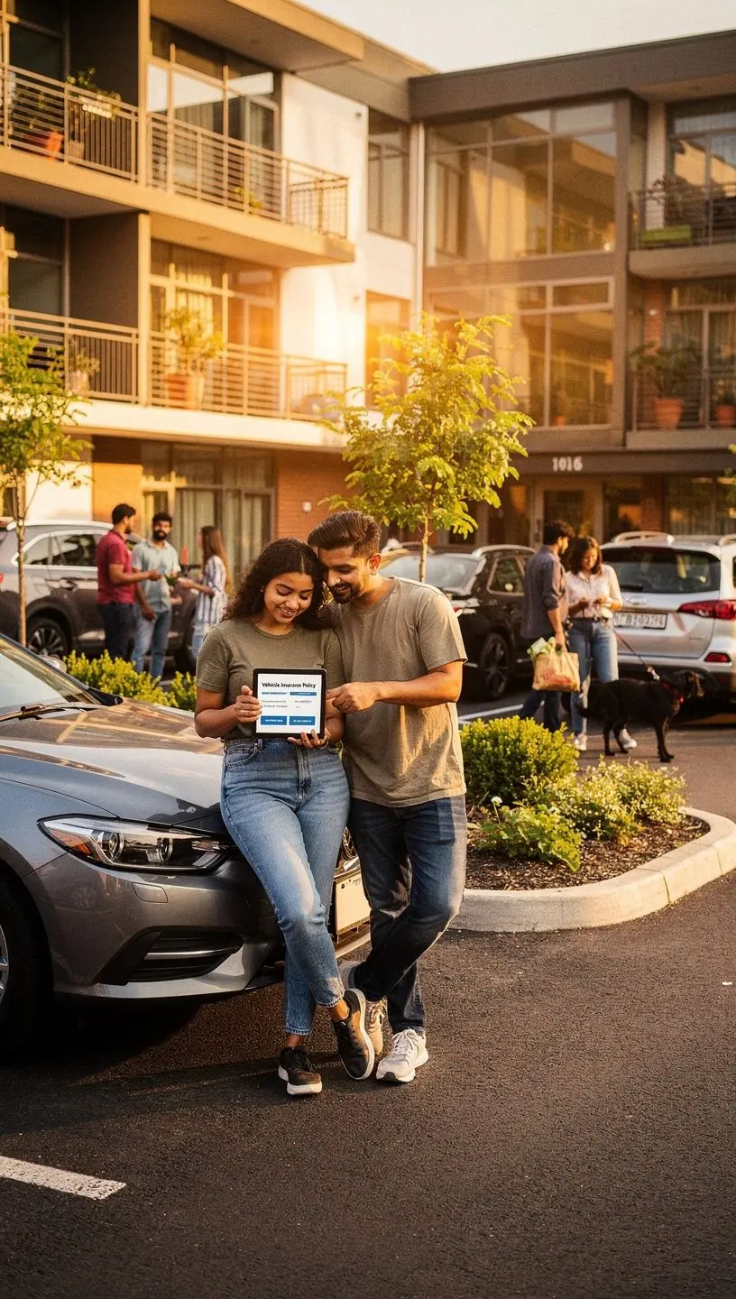 Obrazek przedstawiający samochód z napisem "Obowiązkowe ubezpieczenie odpowiedzialności cywilnej".