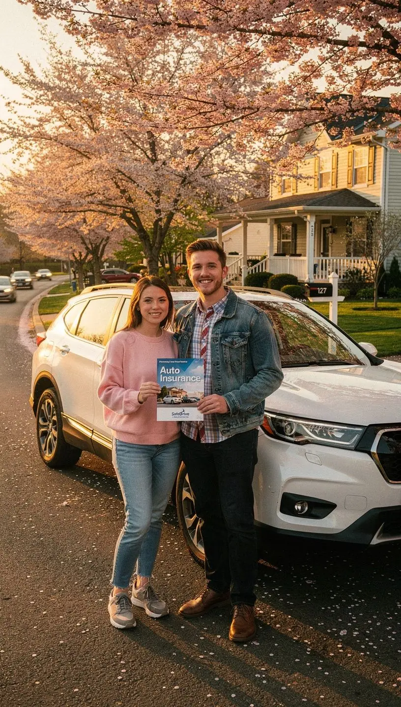 Kobieta i mężczyzna w samochodzie, oboje z zapiętymi pasami, reprezentujący bezpieczeństwo pasażerów.