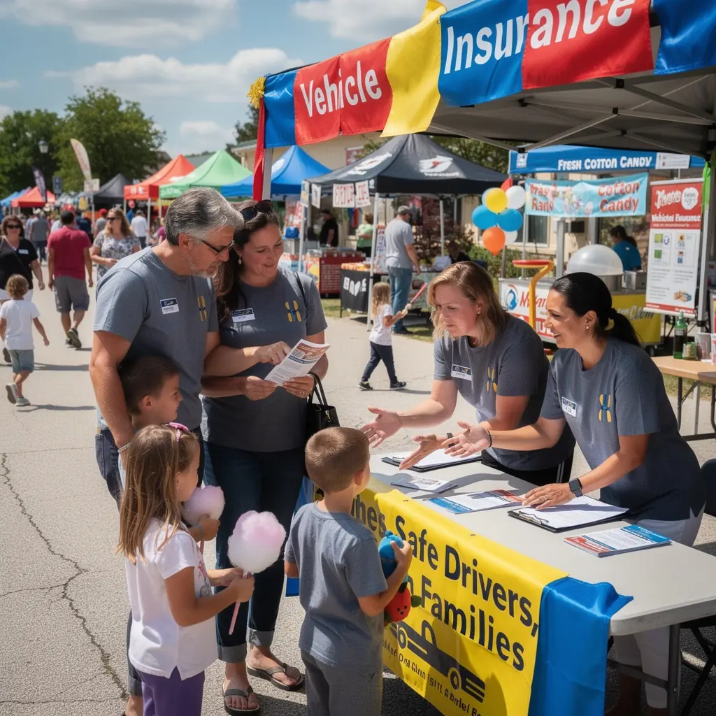 Kierowca omawiający szczegóły polisy ubezpieczeniowej z agentem.