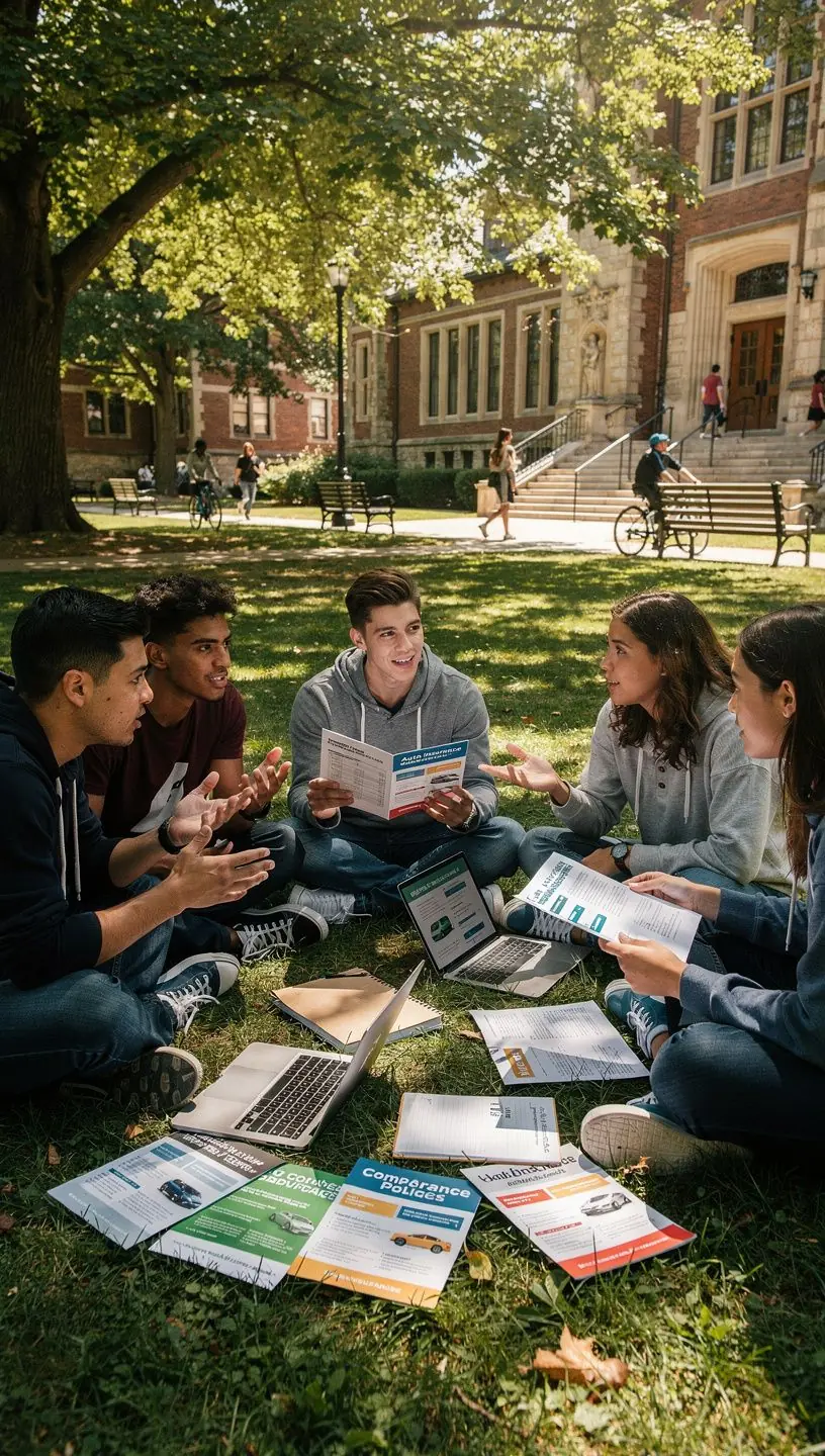 Zestawienie różnych opcji ubezpieczenia samochodowego na ekranie komputera.